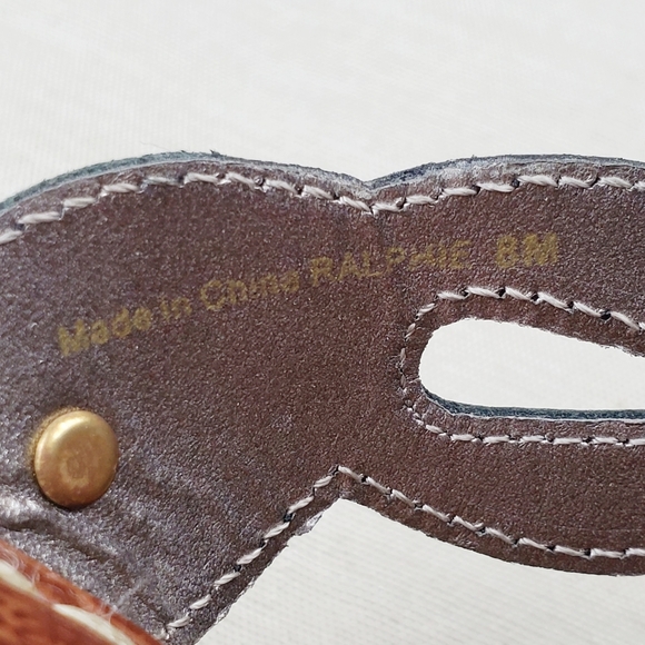 SAM EDELMAN Ralphie Black Cork Wedge Sandals 8 - Picture 10 of 11